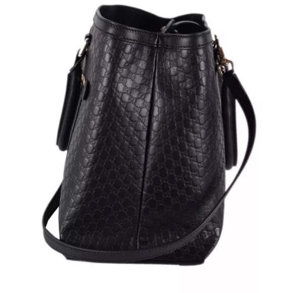 ❌SOLD❌ GUCCI BORSA MICROGUCCISSMA BLACK TOTE/HANDBAG! NWT! - Picture 4 of 9